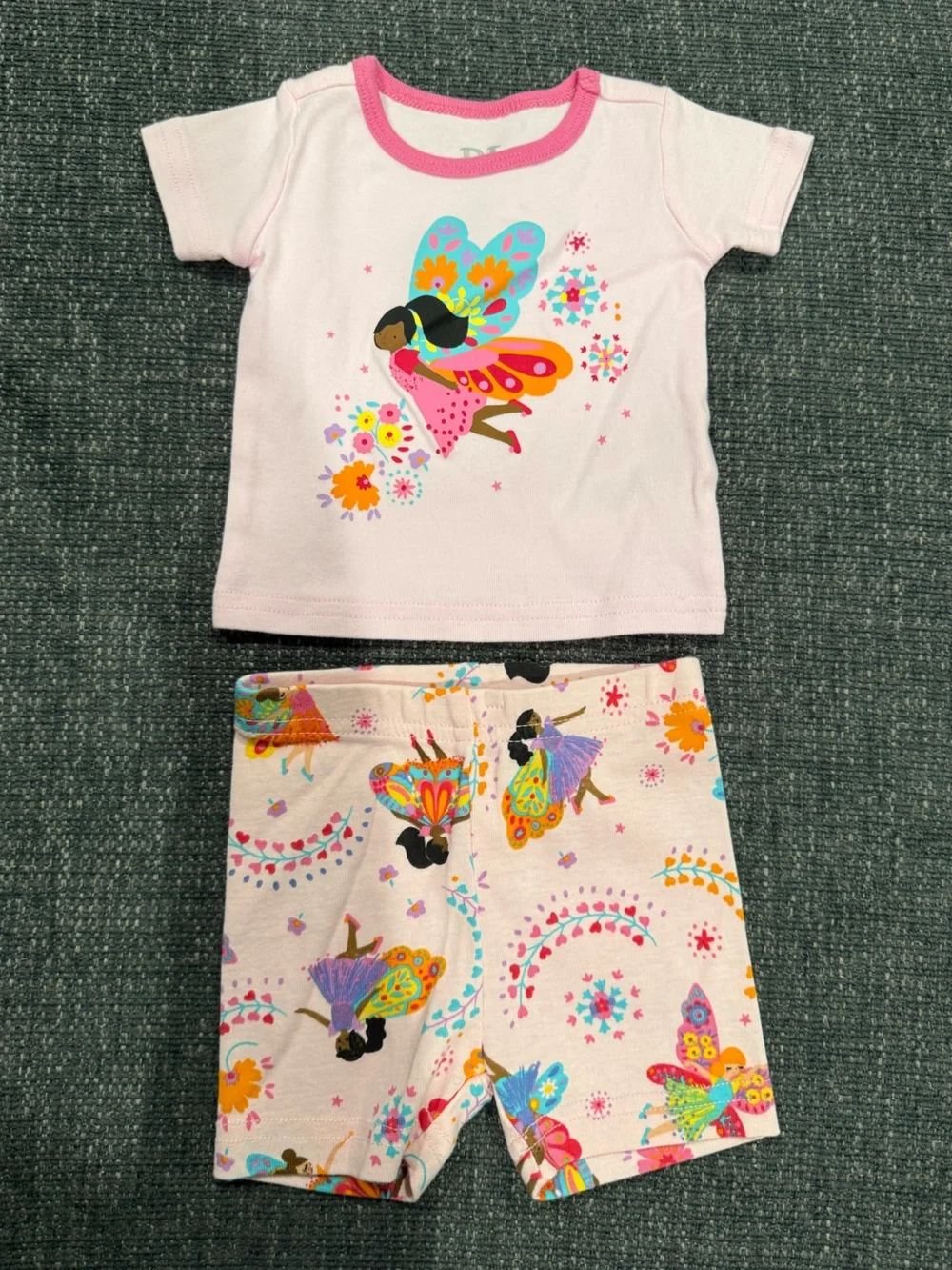 🪅3/$15🪅 PJ Place Pink Floral & Fairy Shorts Set